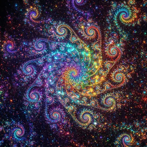 Rainbow Fractals: Tiny Shiny Spirals