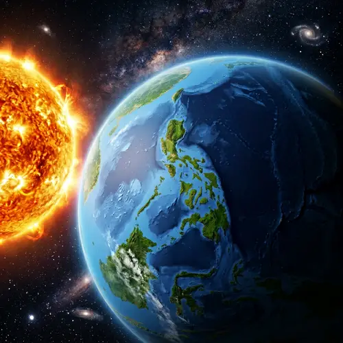 Philippine Map in Ethereal Space | Solar System View