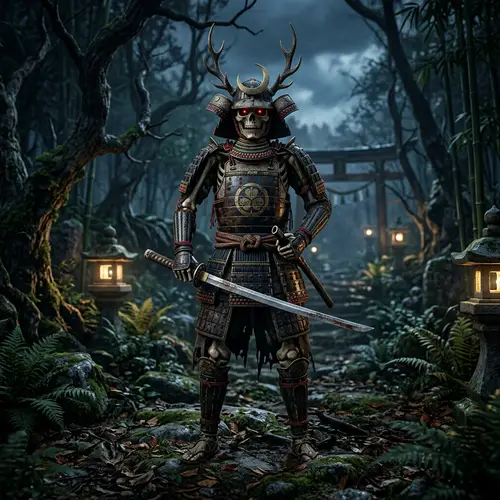 Samurai Skeleton Art & History