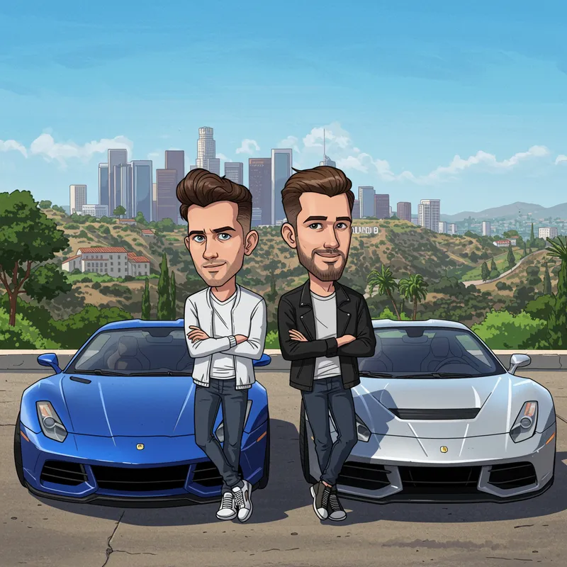 Luxury Cars and Hollywood - Cartoon Friends Luxury Cars and Hollywood - Cartoon Friends