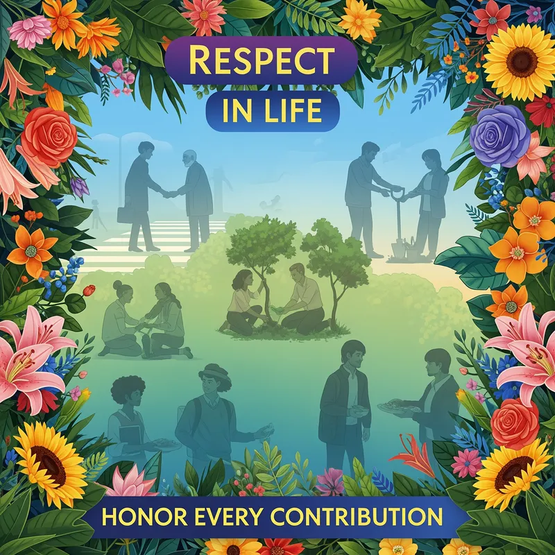 Respect in Life Poster: Honor Every Contribution