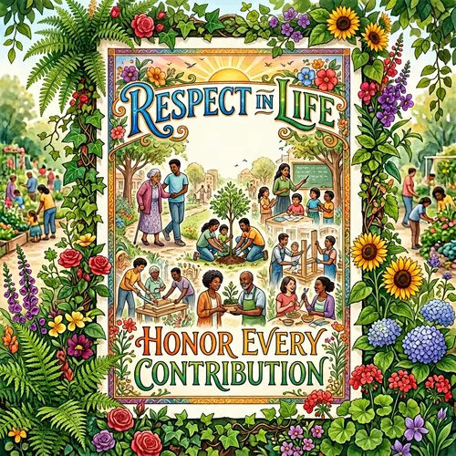 Respect in Life Poster: Honor Every Contribution