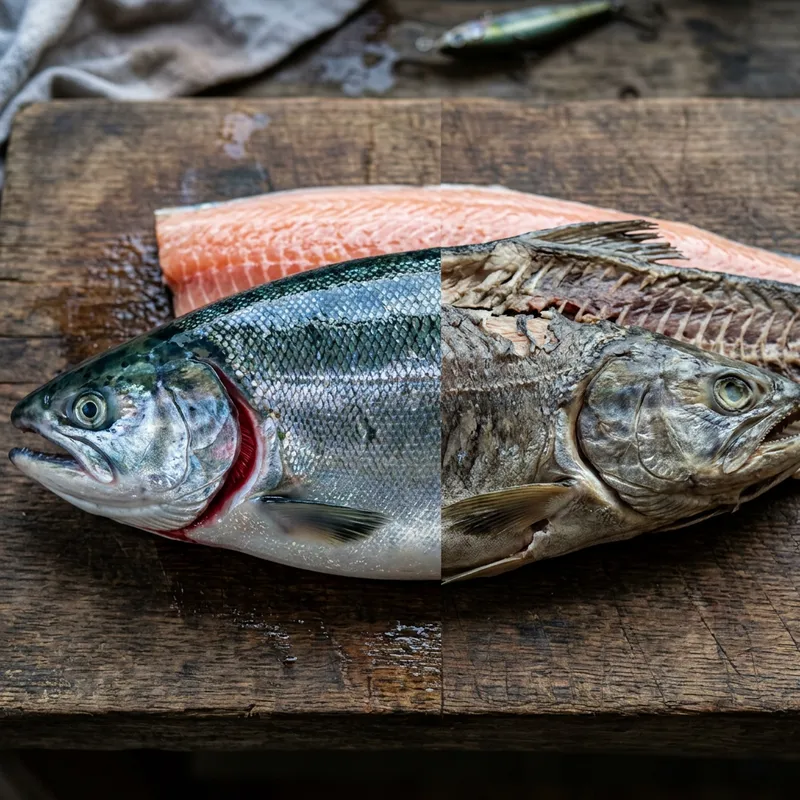 Gleaming Fish Half Rotten Fish: Decayed vs. Gleaming Scales | AI Art Generator | Easy ...