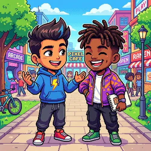 Pixelated Chibi Friends: Fun Animation Art