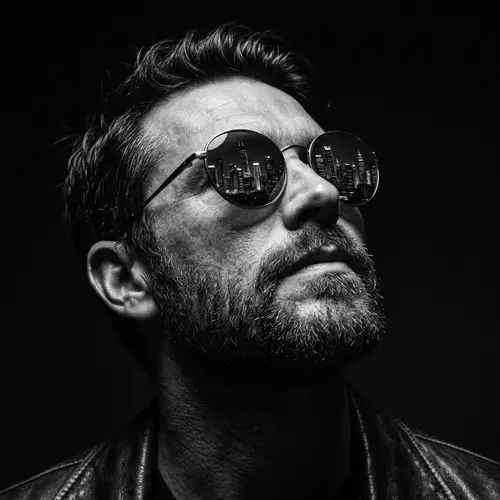 Dramatic Black and White Portrait in 4K