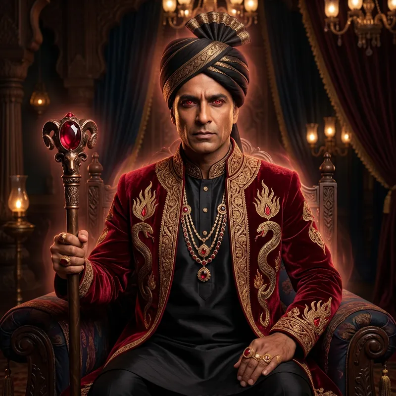 Asmodeus Humanization: South Asian Demon King Regal Attire