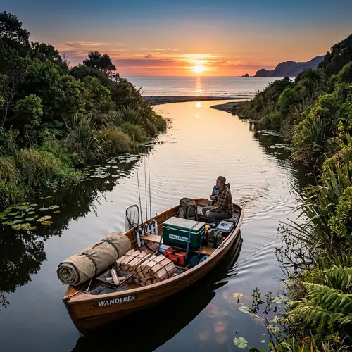 Tranquil River Camping and Fishing Adventure with Stunning Ocean View