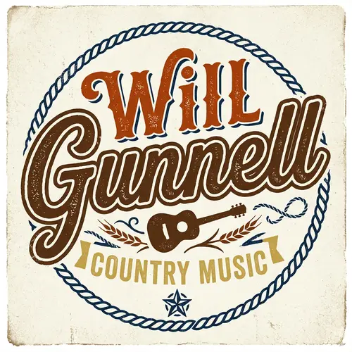 Will Gunnell Country Music Logo: Dynamic & Earthy Palette