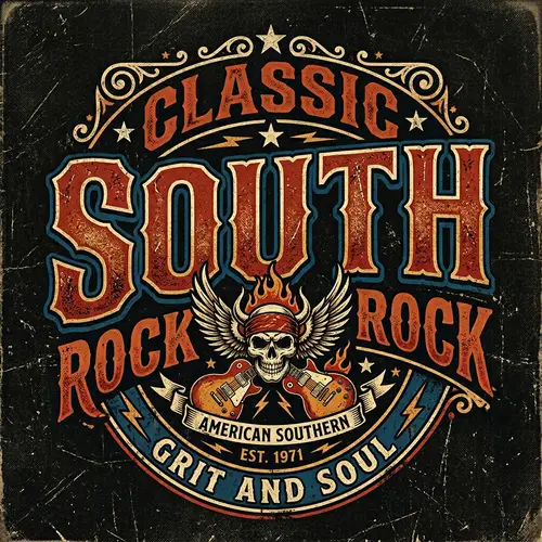 Classic South Rock Logo Design | Vintage Southern Style