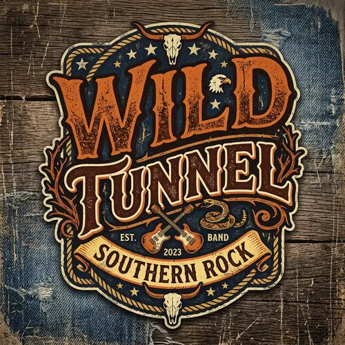 Vintage Southern Rock Logo Design | Will Gunnell Album Cover Merchandise