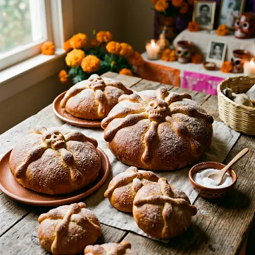 Traditional Pan de Muerto: Round, Oval, Individual and Family Sizes