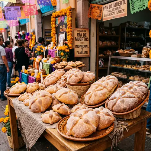 Traditional Pan de Muerto from Aguascalientes, Mexico