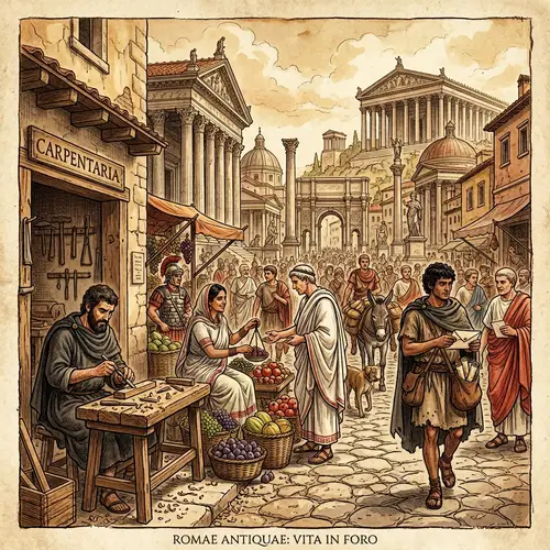 Vintage Roman Empire Illustration: Authentic Scene of the Past