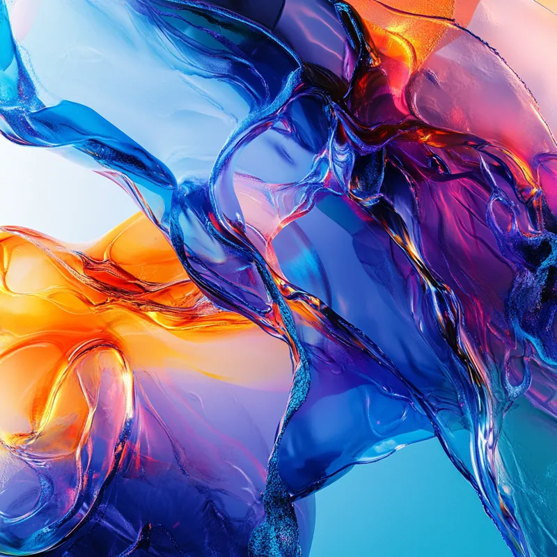 Vibrant Abstract Epoxy Resin Art