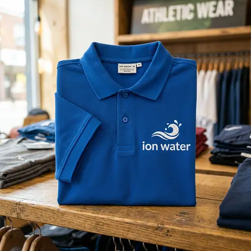 Custom Polo Shirts with Ion Water Logo