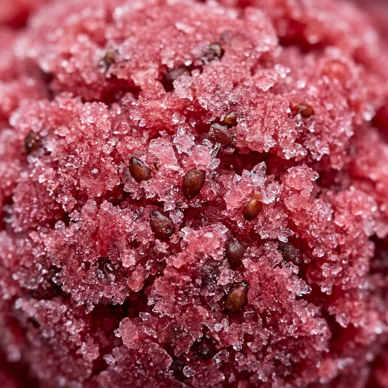 Sorbet: Raspberry Texture Close-Up