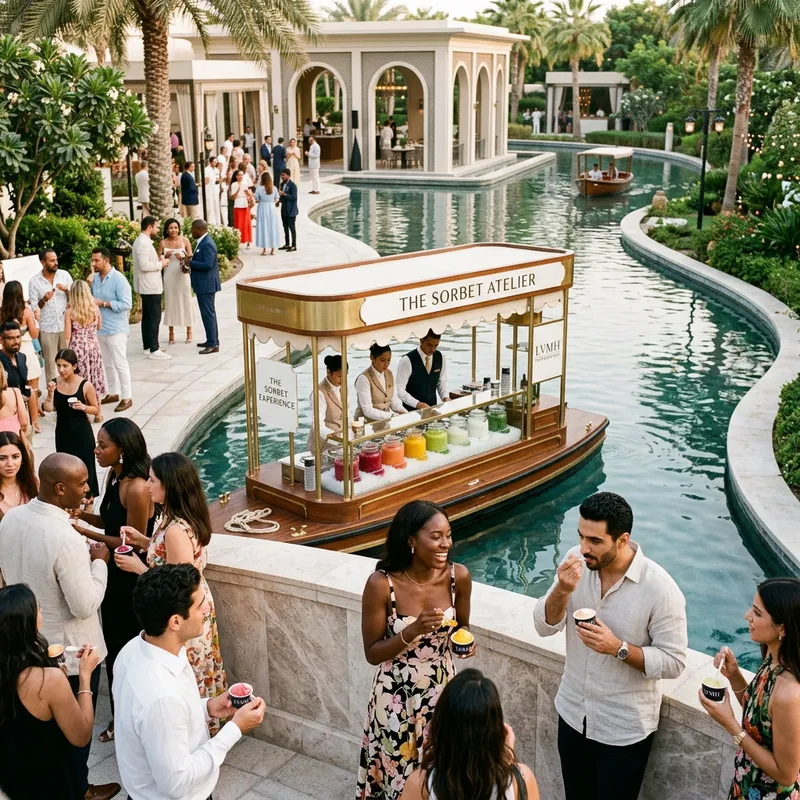 Extravagant Sorbet Tasting Event by LVMH Group on Waterways