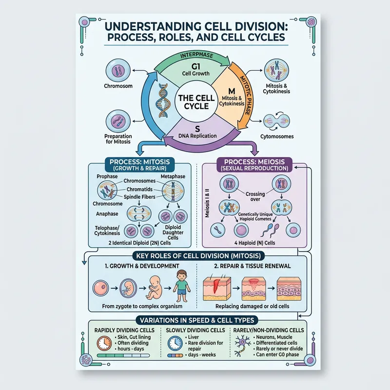 Cell Division: Key Events in Growth, Repair, and Development