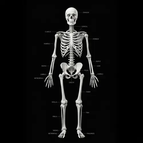 Anatomically Accurate Human Skeleton Illustration