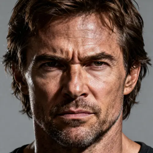 Rugged Middle-Aged Man Mugshot