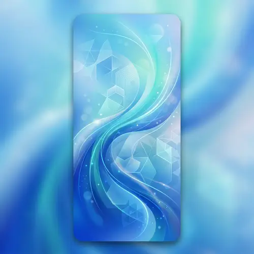 Custom Abstract Wallpaper | Energetic & Peaceful Design in Blue