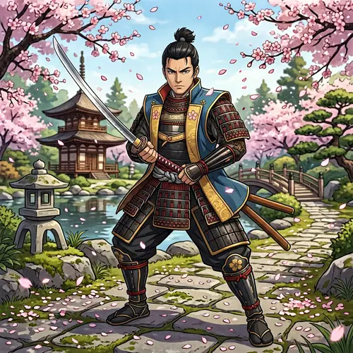2D Swordsman Samurai Warrior Artwork