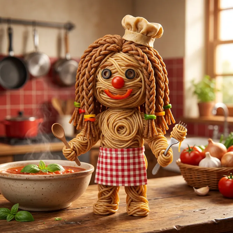 Spaghetti Person with Dreadlocks | Unique Art Spaghetti Person with Dreadlocks | Unique Art