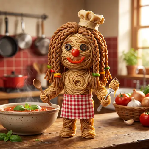 Spaghetti Person with Dreadlocks | Unique Art