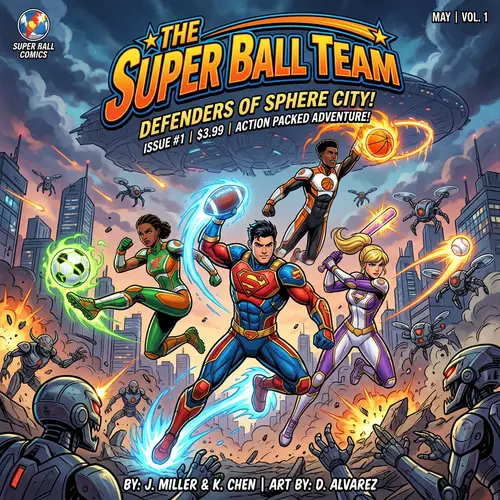 Chibi Soccer Kids Coloring Book Illustration