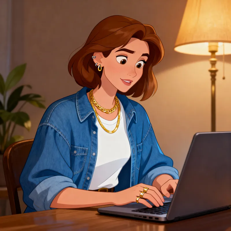 Charming Illustration of a Young Russian Woman