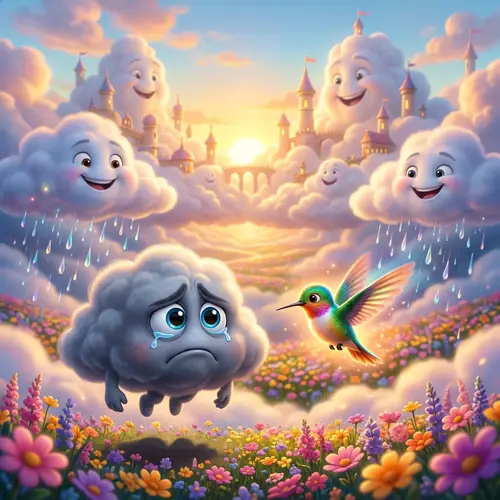 Enchanting Sky Kingdom: Nimbus and Zippy's Adventure