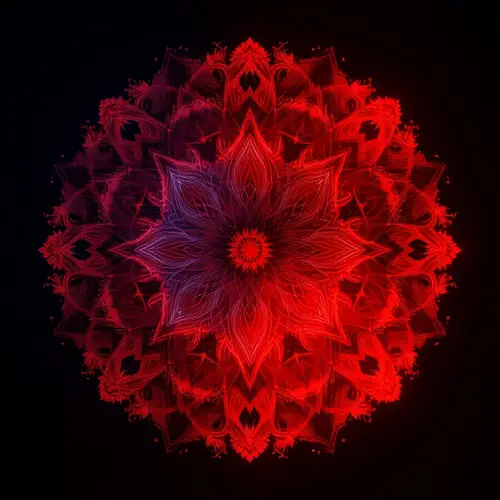 Fractal Art: Red Spectral Moon Creation