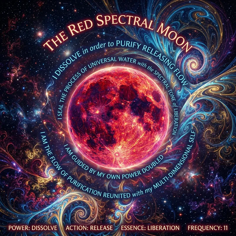 Fractal Art: Red Spectral Moon Creation