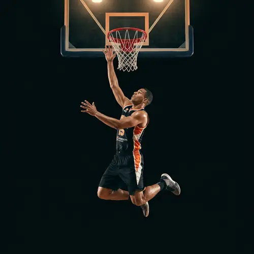 Exciting Basketball Leap in Action