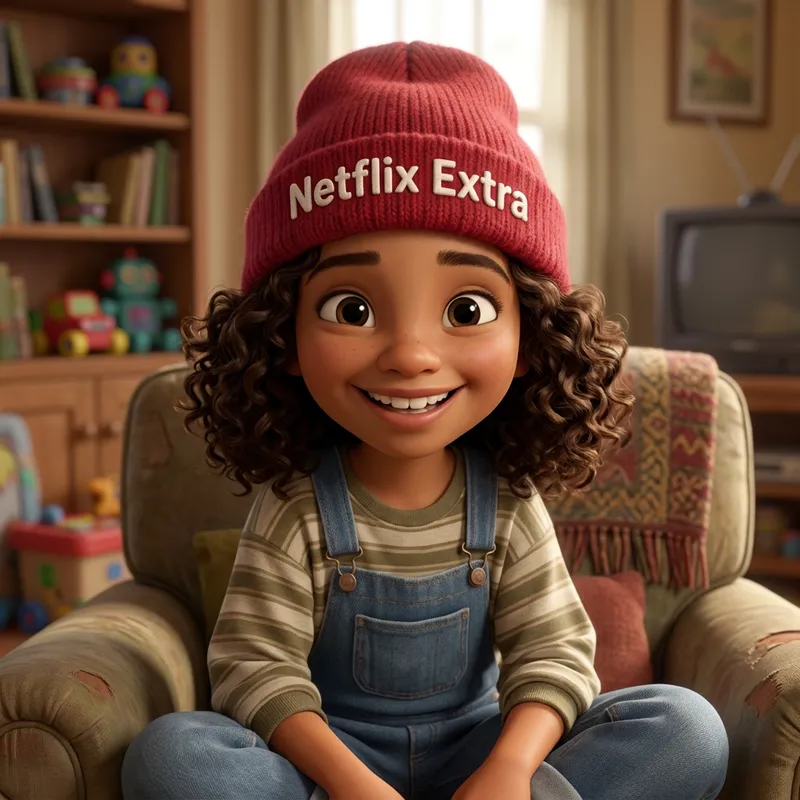 Dynamic Animated Pixar Girl | Netflix Extra Illustration