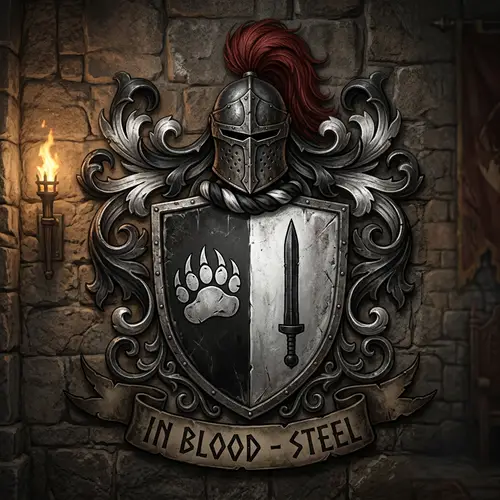 Blackford Family Heraldic Crest - The Elder Scrolls Style