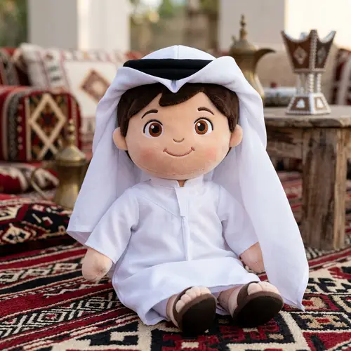 Cheerful Emirati Boy Plush Toy - Authentic Culture