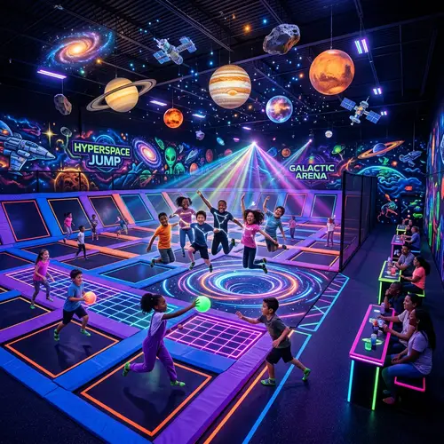 Cosmic Trampoline Park - Sci-Fi Hyperspace Fun for All Ages