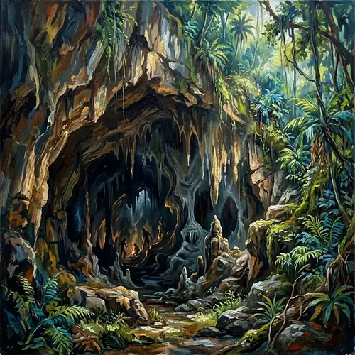 Tabon Caves: Abstract Realism Depiction in Philippines