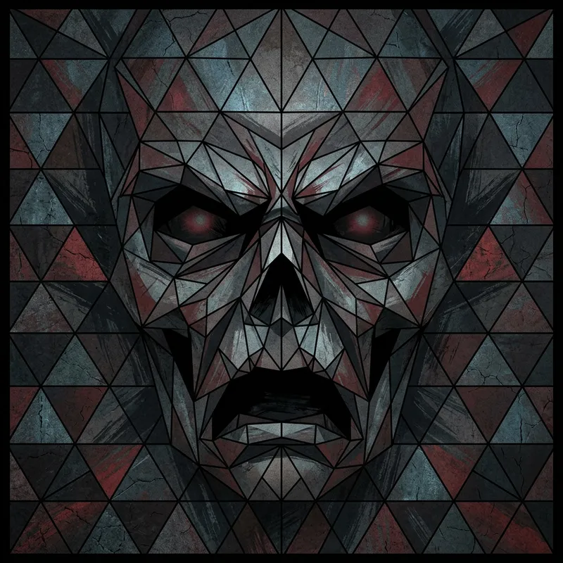 Disturbed Geometric Triangle Design with Subtle Image Element