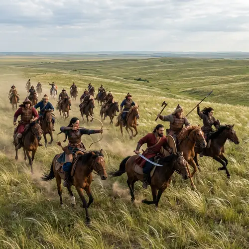 Eurasian Steppe Warriors: Diverse Magyar Triumph in Battle