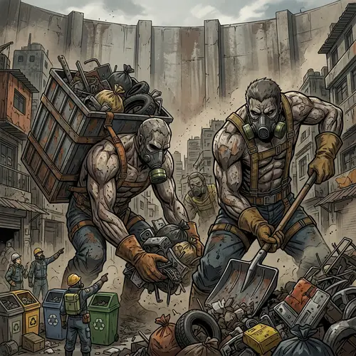 Grim Giants: Waste Management Heroes Cleanup City