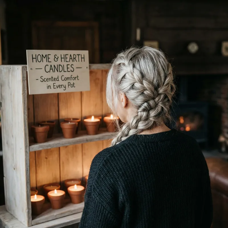 Cinematic Beauty & Cozy Candle Display