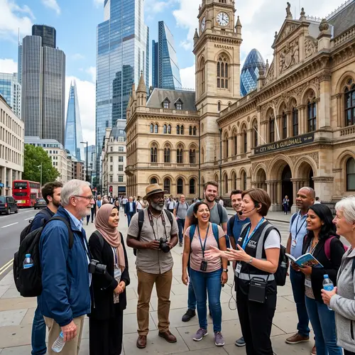 Diverse City Tour Group Engaged in History Exploration
