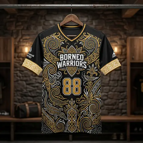 Black Tribal Patik Jersey - Unique Design