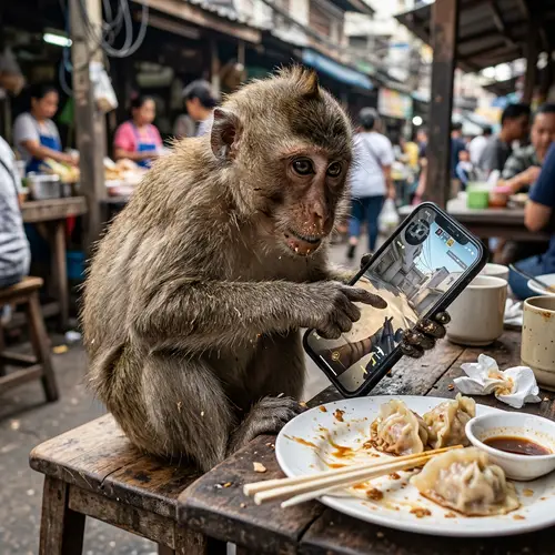 Dirty Monkey Enjoying Dumplings Plays Counter Strike 2 on Mobile