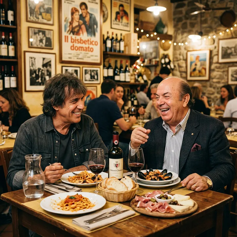 Adriano Celentano & Lino Banfi Dining Together