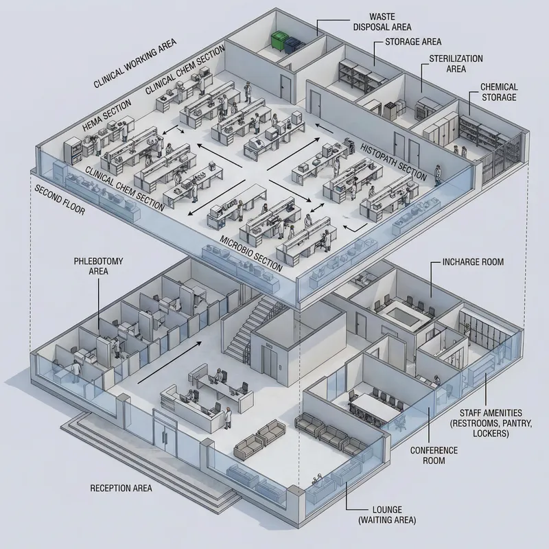 Spacious Clinical Laboratory Floor Plan Design Spacious Clinical Laboratory Floor Plan Design