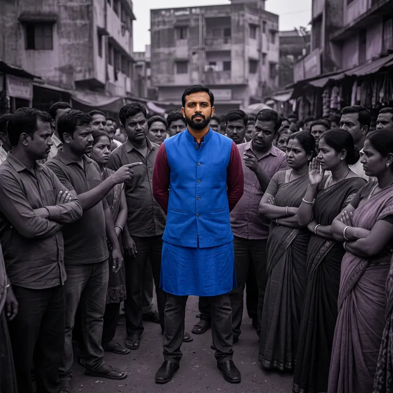 Determined South Asian Man Stands Against Hostility