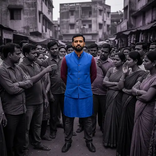 Determined South Asian Man Stands Against Hostility